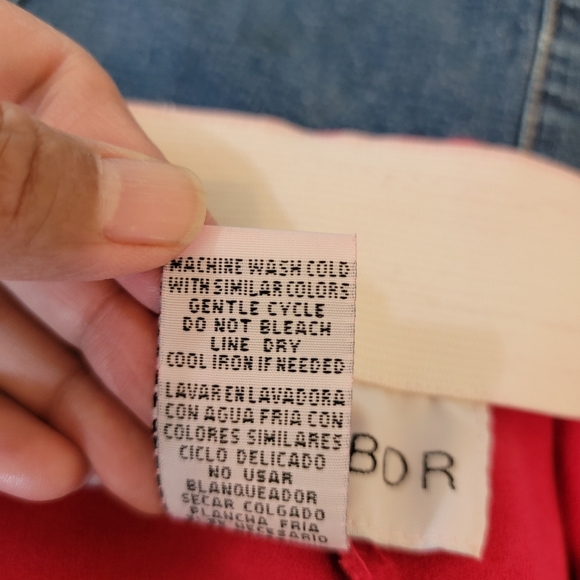 SAG HARBOR Women's Red Dress Pants Size 14 Side Zip Straight Leg Office Career - Picture 11 of 12